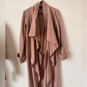 Missguided Pink Waterfall Coat- Size 0
